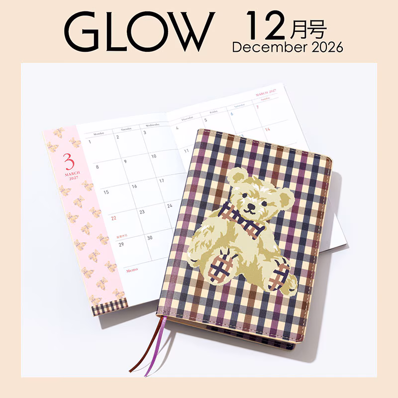 〈次号予告〉GLOW 12月号≪特別付録≫アクアスキュータム 75周年特別デザイン豪華手帳